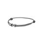 Preview: 1,5 mm graues Nylonarmband mit einem versilberten Infinity-Zeichen - Infinity Grey Silver